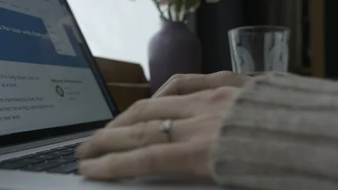 Close Up, hands typing on laptop Stock Footage 127127777