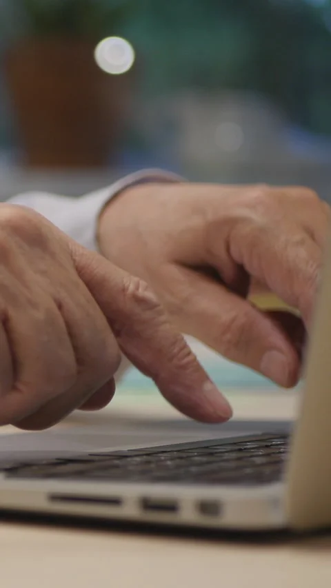 Close-Up Of Hands Typing On A Laptop Keyboard Stock Footage 304418287
