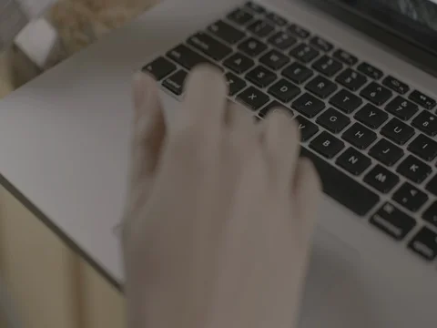 Close Up Hands Typing Mac Stock Footage 76415397