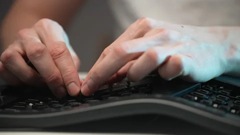Close-up hands of unrecognizable computer master assembling disassembled Stock Footage 239634035