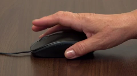 Close up of hands using computer mouse 4k Video stock 46216728
