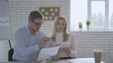 Close up hands using digital tablet computers creative business people meeting Stock Footage 112681714