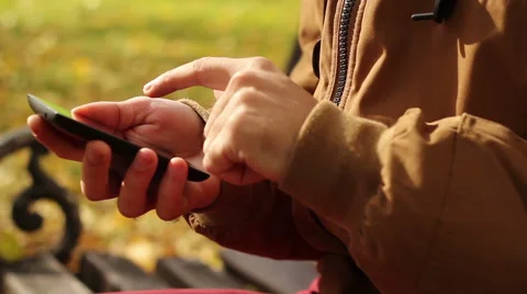 Close up Hands Using Smartphone. Stock-Footage 68915900