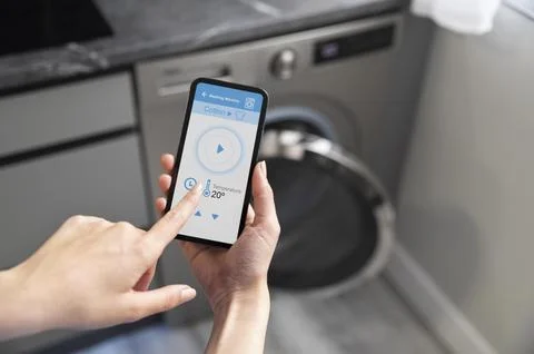 Close up hands using smartphone Stock Photos