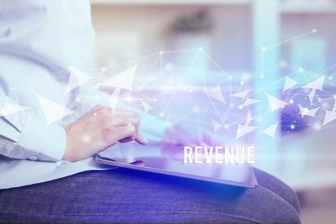 Close up hands using tablet Stock Photos