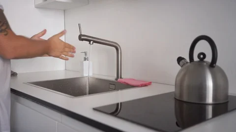 Close up hands wash Stock Footage 110905580