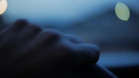 Close-Up Hands on the Wheel Video stock 157872632