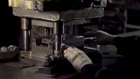 Close-up of hands working on the machine Stock Footage 72676605