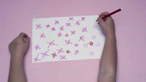 Close up on hands writing all will be ok in many languages around world Stock Footage 279436053