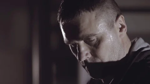 Close-up of handsome concentrated man. Stock-Footage 76904203