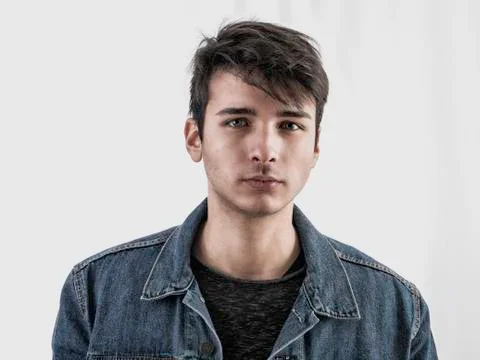 Close-up of handsome young man in studio Stock Photos