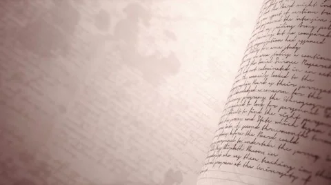 Close up of handwritten notes. Seamless background loop with Copy Space. Видео 67334948