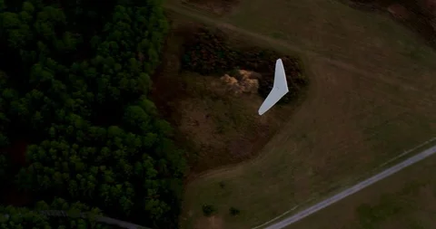 Close Up, Hang Glider in Sky, Slow Motion Stock Footage 105820592