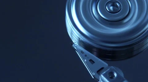 Close-up: hard disc storage system Stock Footage 61418814