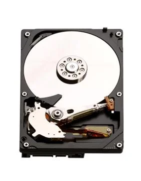 Close-up of hard disk drive hdd . Stock Photos