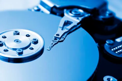 Close up of hard disk Stock Photos