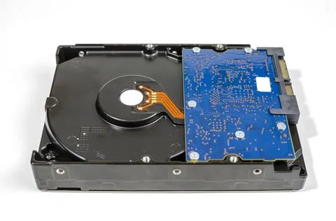 Close-up hard drive electronic control circuit Stock Photos