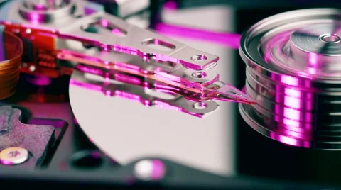 Close up of hard drive while initializing and stopping 02 Stock Footage 59725209