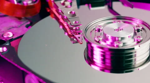 Close up of hard drive while initializing and stopping 01 Stock Footage 59725210