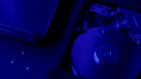 Close-up, Hard Drive, Working, Reparing, Writing, Reading. Stock Footage 326856270