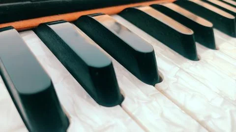 Close up Harmoniyam keys Stock Photos