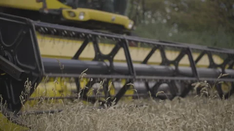 Close up of Harvester Going to a Field Stock Footage 269030759