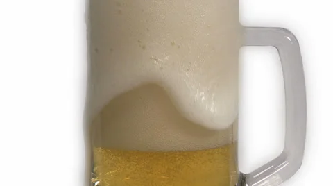 Close up HD video of beer pouring into pint glass Stock Footage 33829546