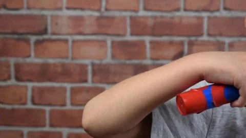 Close-up hd video of boy brushing his teeth Stock Footage 72848511