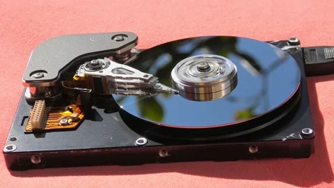 Close up HDD hard disk open Stock Footage 151069666