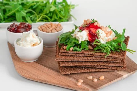 Close-up healthy breakfast. Stock Photos