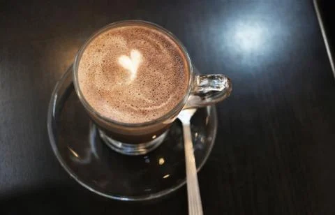 Close up heart shape with bubbles movement. Valentine's day and love concept Fotos Stock