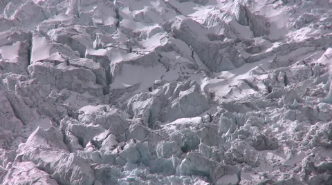 Close up heavily crevassed glacier Stock Footage 40843662