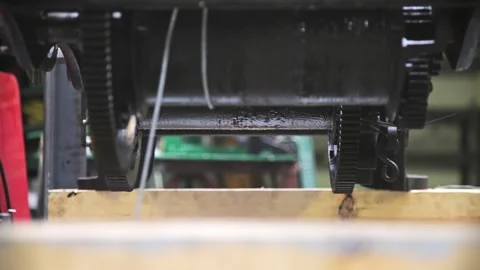 Close-Up of Heavy Industrial Cable Winch Drum and Gears Stock Footage 345750774