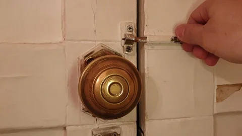 Close the heck of an old door Stock Footage 122382322