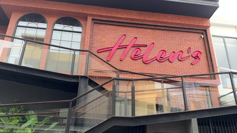Close Up of Helen's Logo (Formerly Holy Wings) Jakarta, Indonesia Stock Footage 220726447