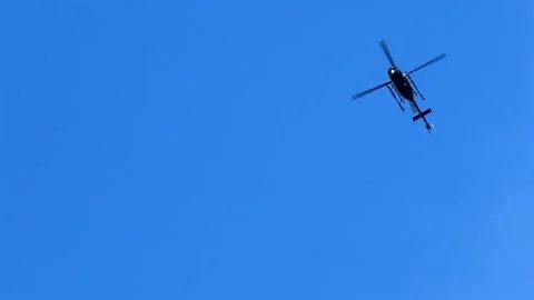 Close Up Helicopter Fly By Stock Footage 300603887