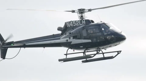 Close up of helicopter landing Stock Footage 66422841