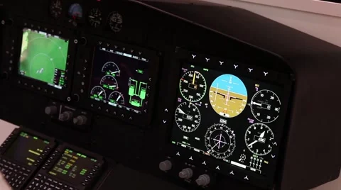 Close up of helicopter simulator panel Stock Footage 51925073