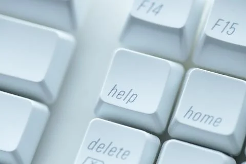 Close up of a help key. 스톡 사진