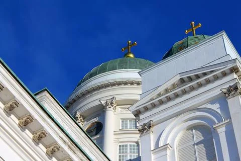 Close up of Helsinki Cathedral Stock Photos