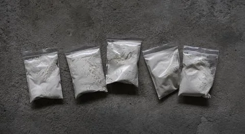 Close up of Heroin drugs Stock Photos