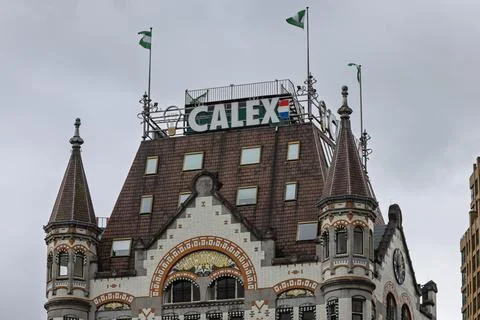 Close-up of Het Witte Huis (The White House), a historic Art Nouveau. Stock Photos