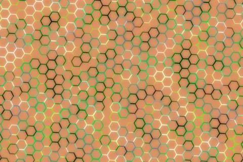 Close-up of hexagonal pattern on brown textured surface Stock Photos