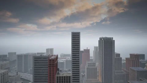 A close-up of the high-rises of a modern metropolis. Stock Footage 260414385