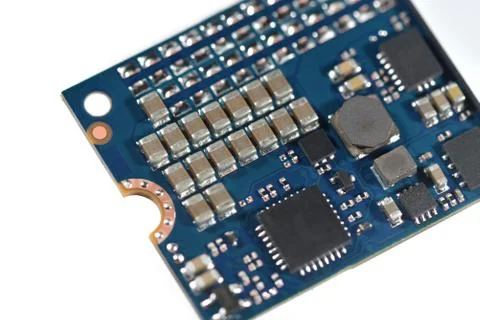 Close-up of a high speed M2 SSD storage drive isolated on white Stock Photos