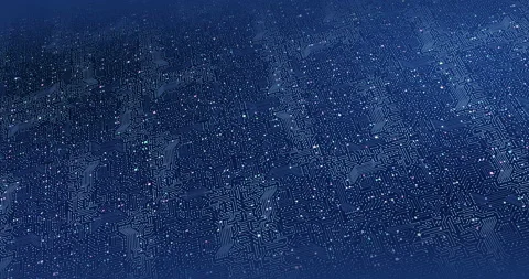 Close Up High Tech Circuit Board. Computer Chip. Futuristic Technology. Stock Footage 154498215