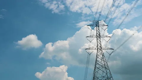 Close up high voltage power lines station. Stock-Footage 153952214