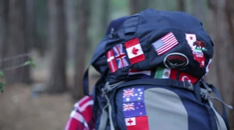 Close up of hiker on trail Stock Footage 50798171