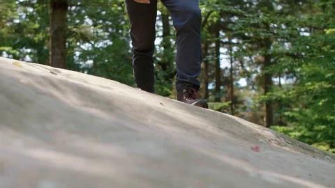 Close up of hiker's legs Stock-Footage 95772724