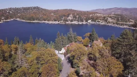 A close up of a hillside next to a body of water Stock Footage 155463928